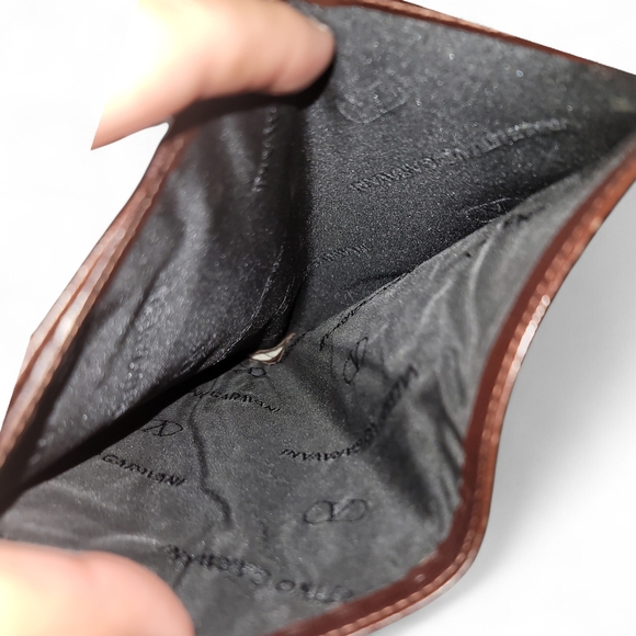 Valentino Garavani Brown Leather Long Wallet Vintage In EUC - Picture 6 of 6